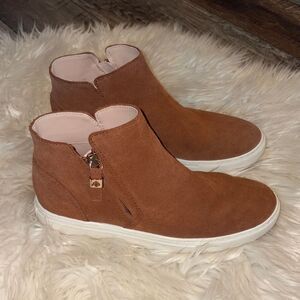 Kate Spade Harper Suede Sneakers Warm Gingerbread Brown